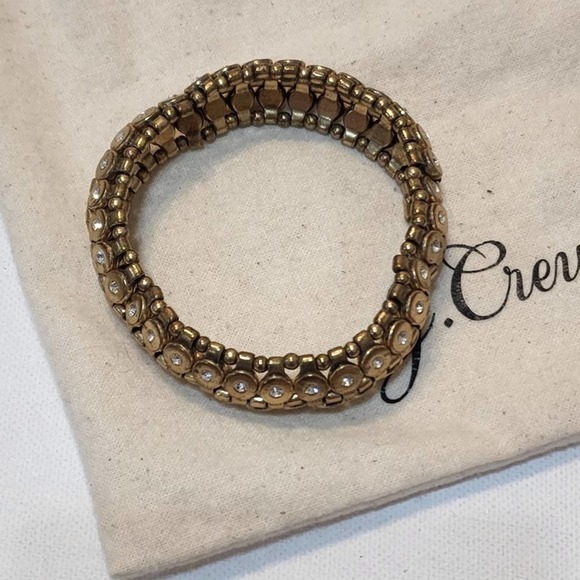 J. Crew brushed gold tone jeweled stretch bracelet - Picture 9 of 12